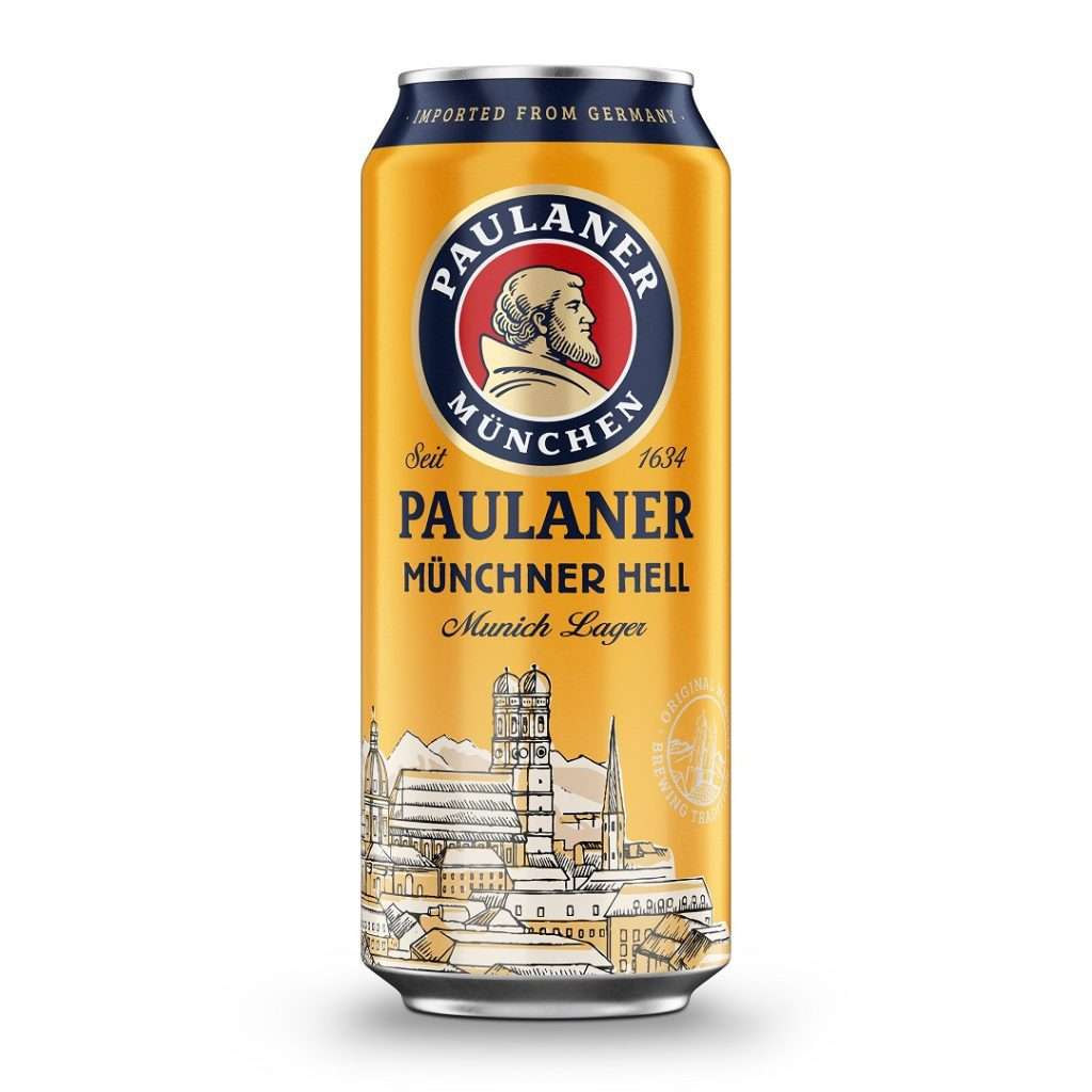 PAULANER CERVEZA MUNCHNER HELL LAGER LATA 500 ML