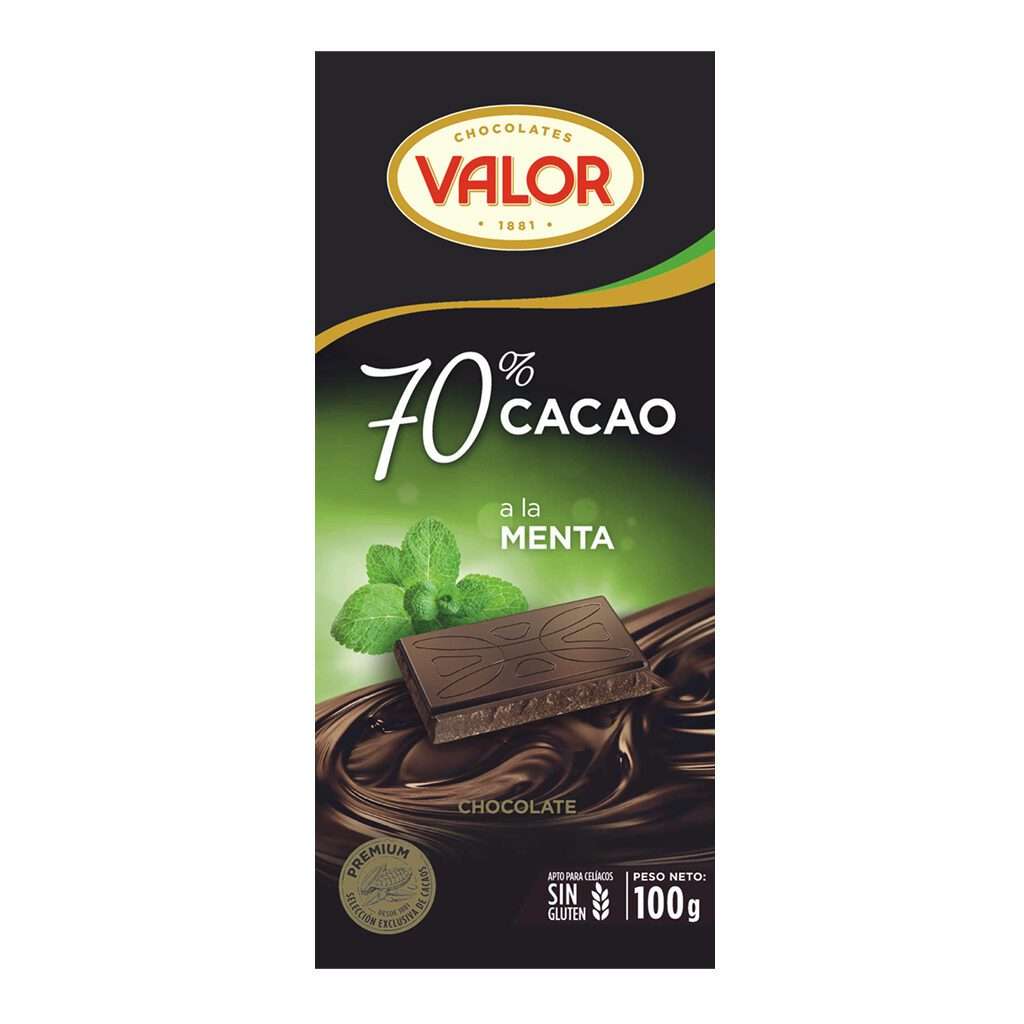 CHOCOLATE DARK MENTA 70%- VALOR