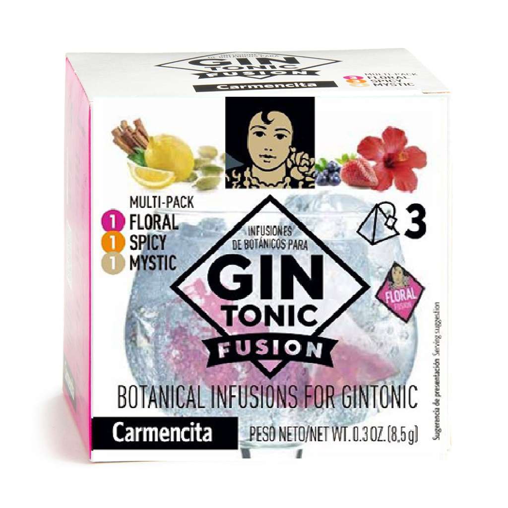 GINTONIC FUSION MIX 1 PIRÁMIDE X 3 SABORES 8,5G ESTUCHE- CARMENCITA