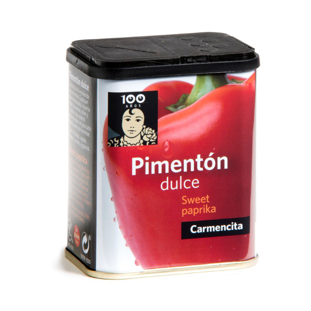 PIMENTÓN DULCE 75G LATA CUADRADA-CARMENCITA