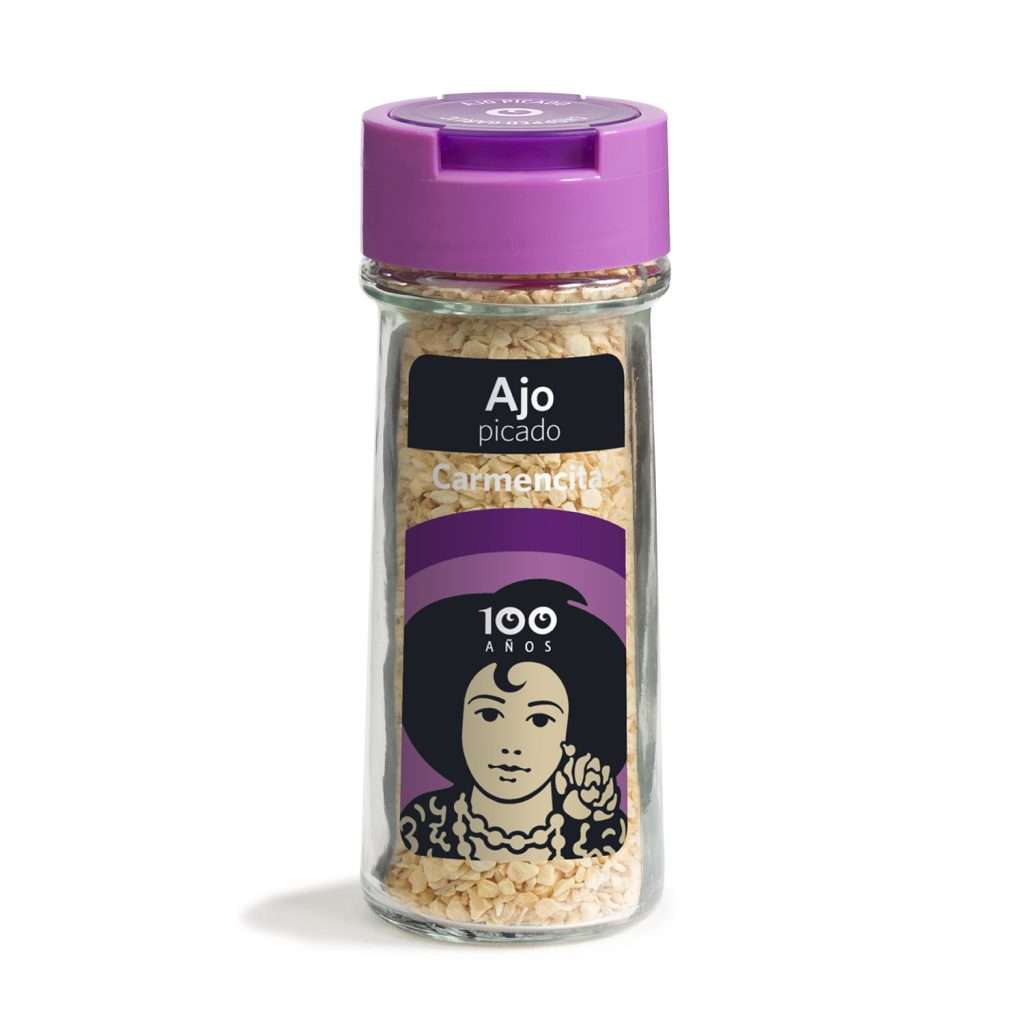 AJO PICADO 60G TARRO CRISTAL-CARMENCITA