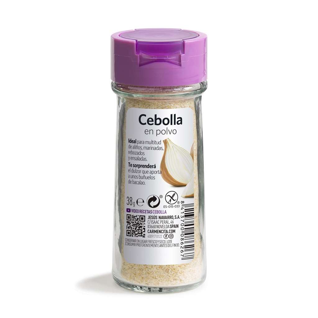CEBOLLA POLVO 38G TARRO CRISTAL-CARMENCITA