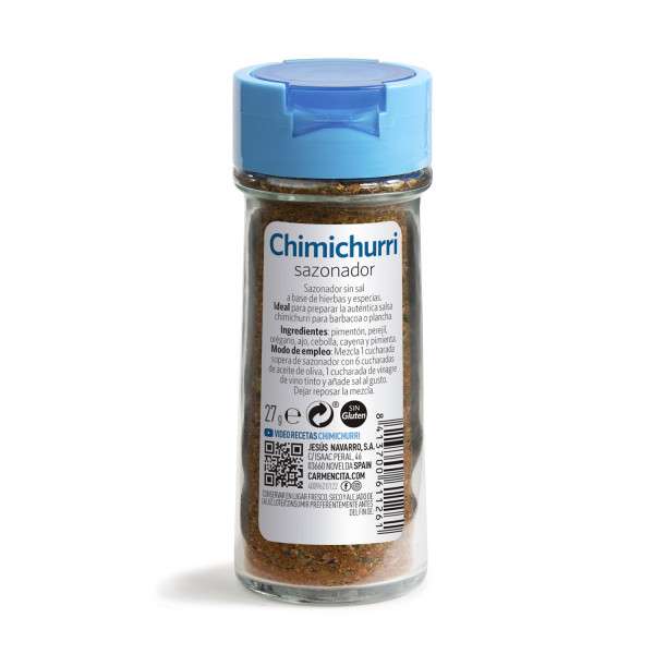 SAZONADOR CHIMICHURRI 27G TARRO CRISTAL- CARMENCITA