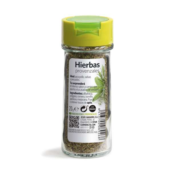 HIERBAS PROVENZALES 20G TARRO CRISTAL-CARMENCITA