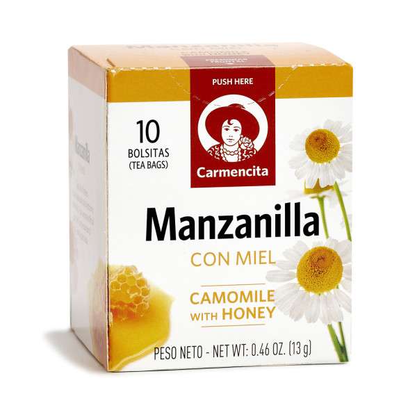 MANZANILLA CON MIEL 13G ESTUCHE 10 BOLSITAS – CARMENCITA