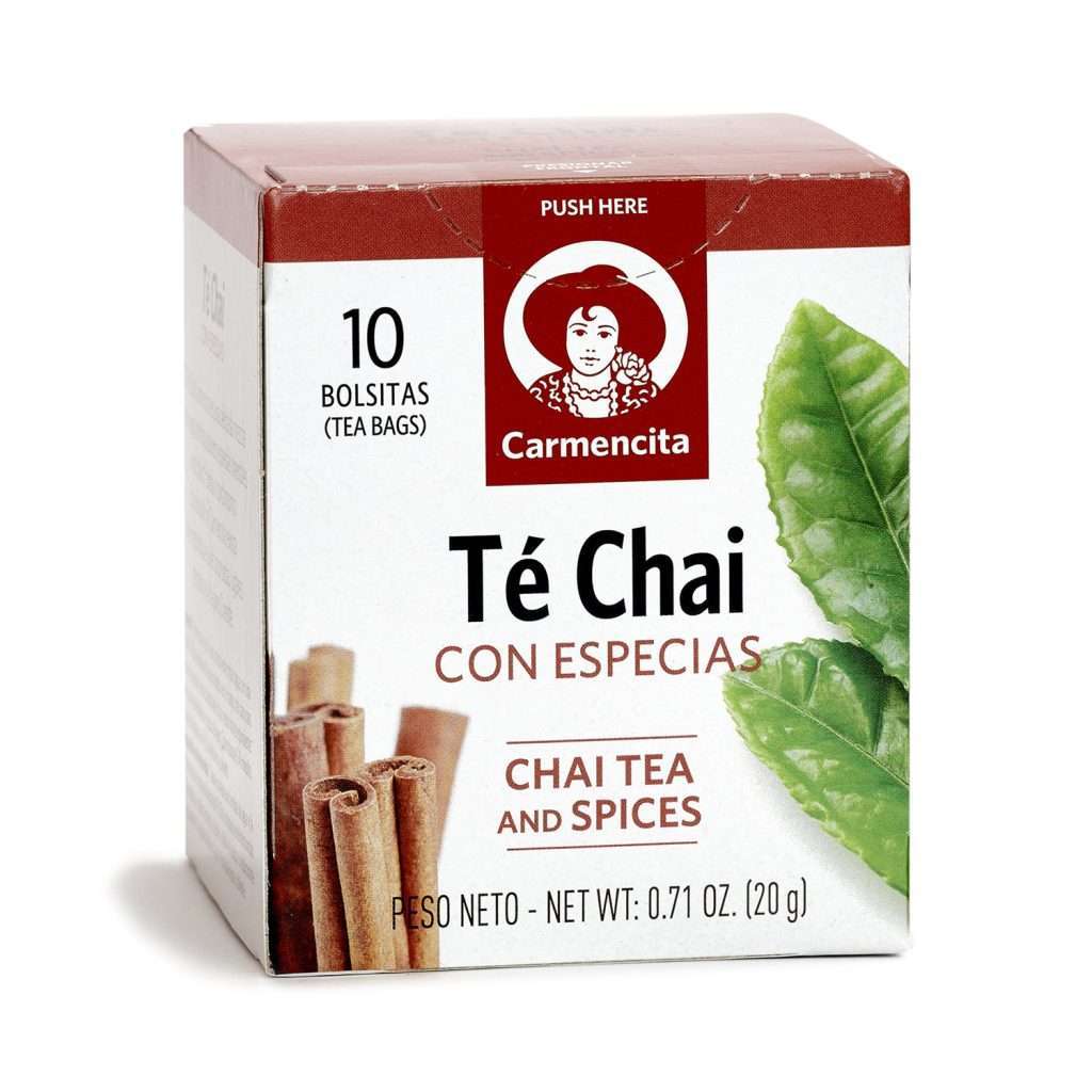 TÉ CHAI CON ESPECIAS 20G ESTUCHE 10 BOLSITAS- CARMENCITA
