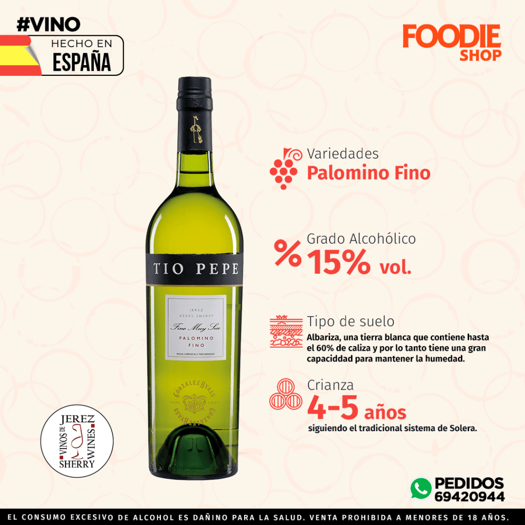 TIO PEPE JEREZ VINO FINO 750 ML