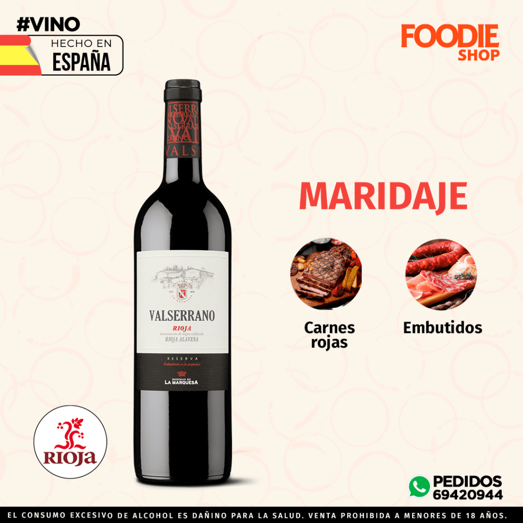 VINO VALSERRANO RESERVA 750 ML