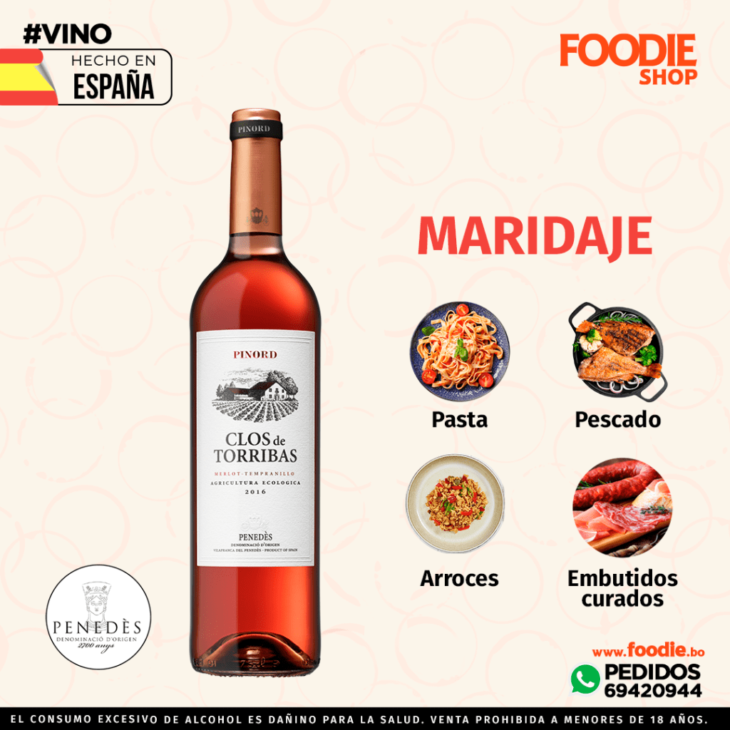 PINORD CLOS DE TORRIBAS ROSADO 750 ML