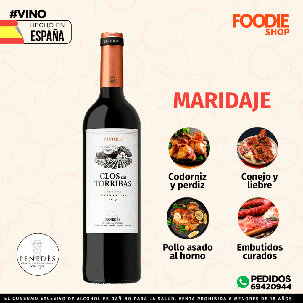 PINORD CLOS DE TORRIBAS CRIANZA 750 ML