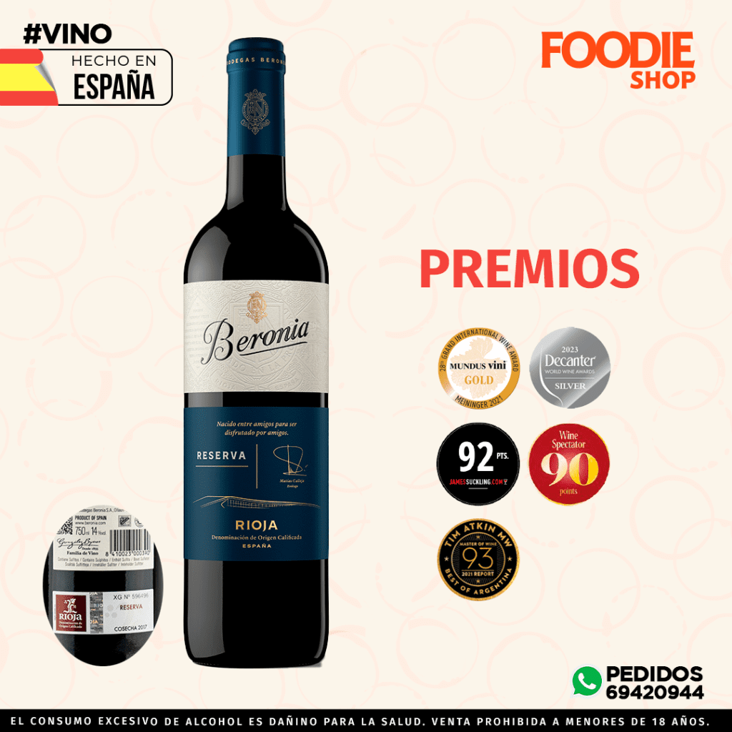 BERONIA VINO RESERVA 2018 750 ML