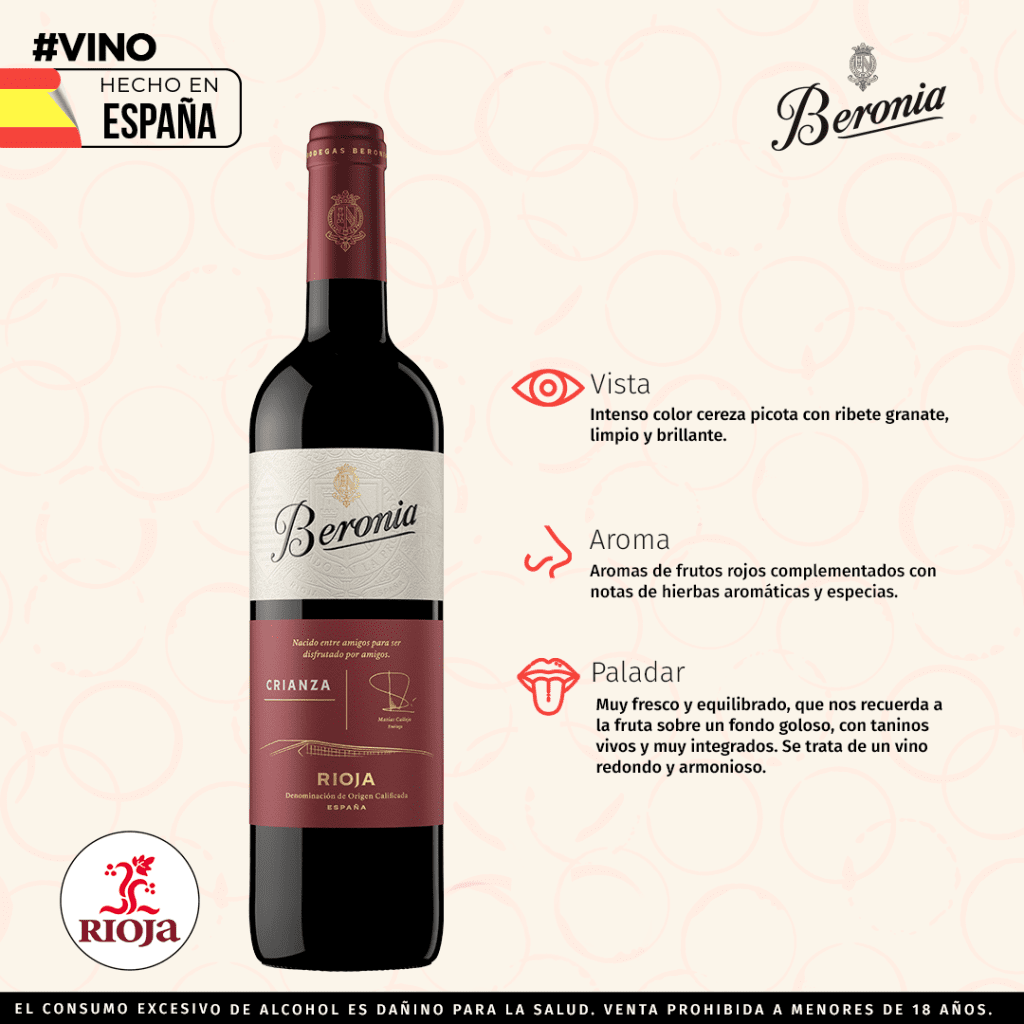 BERONIA VINO CRIANZA 2019 375 ML
