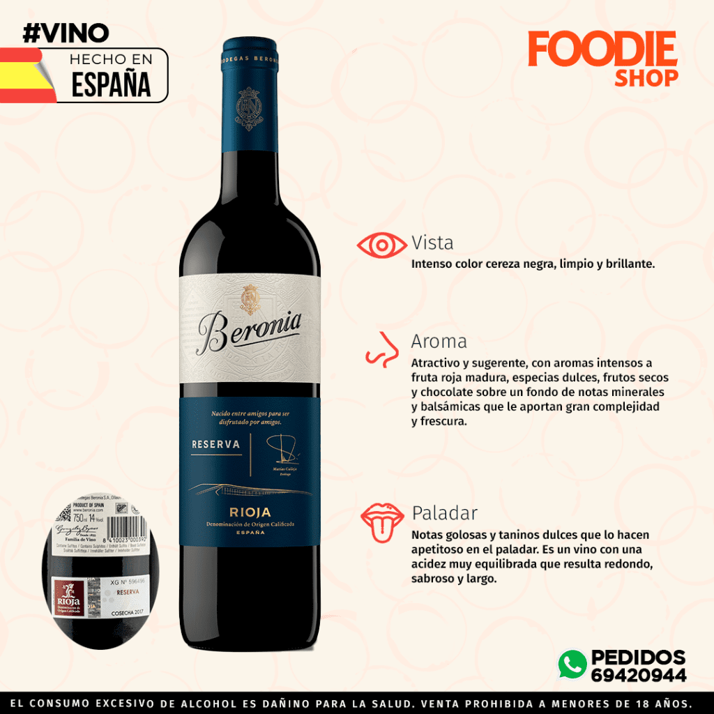 BERONIA VINO RESERVA 2018 750 ML