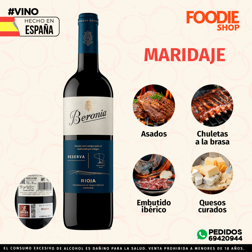 BERONIA VINO RESERVA 2018 750 ML