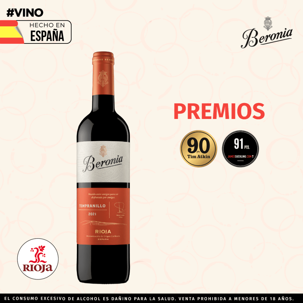 BERONIA VINO TEMPRANILLO 2021 750 ML