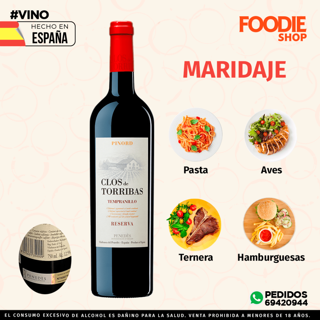 PINORD CLOS DE TORRIBAS RESERVA 750 ML