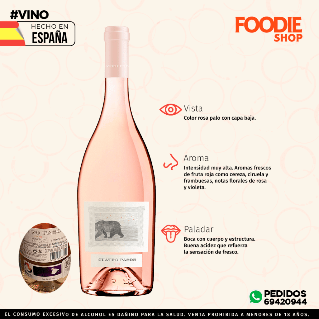 VINO MARTIN CODAX CUATRO PASOS MENCIA ROSADO 750 ML