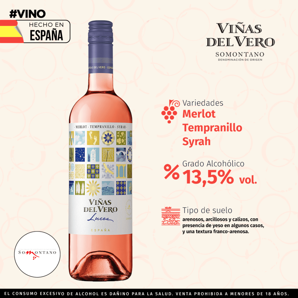 VIÑAS DEL VERO VINO LUCES ROSADO