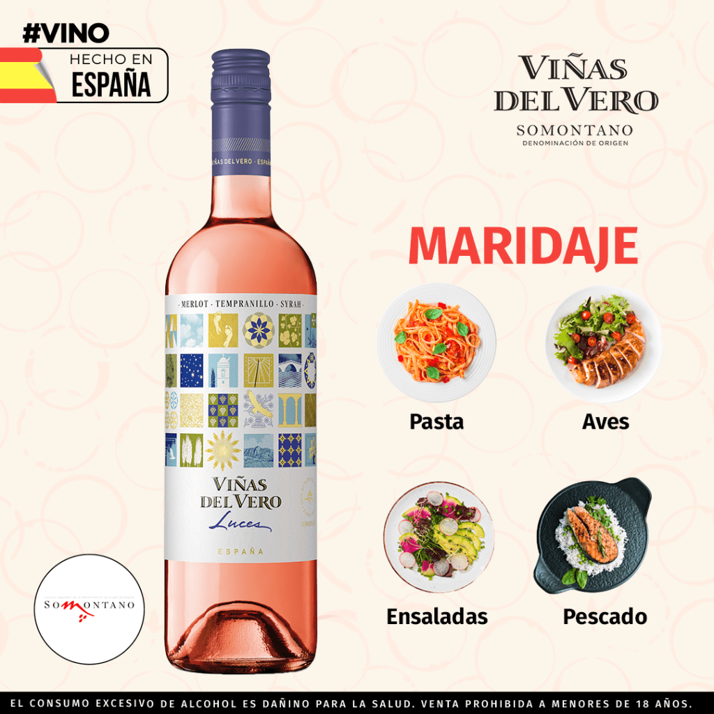 VIÑAS DEL VERO VINO LUCES ROSADO