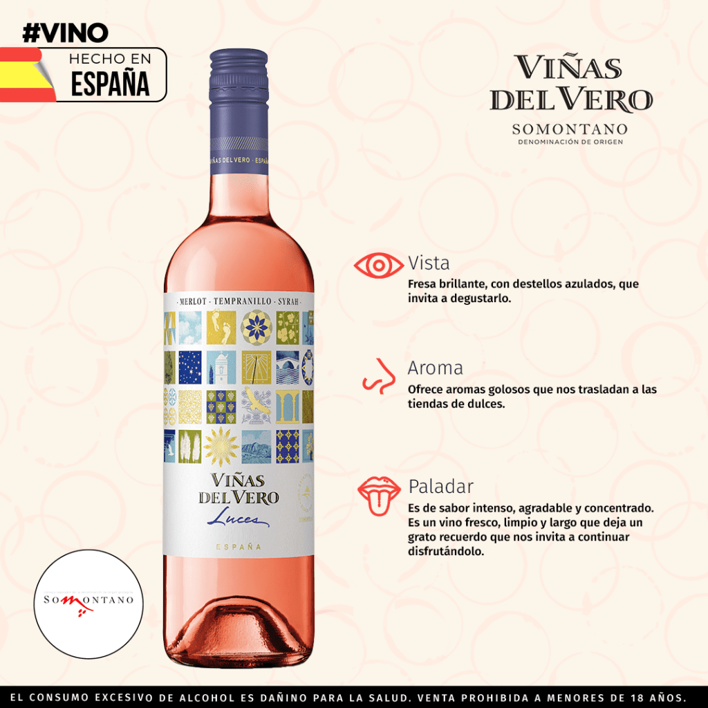 VIÑAS DEL VERO VINO LUCES ROSADO
