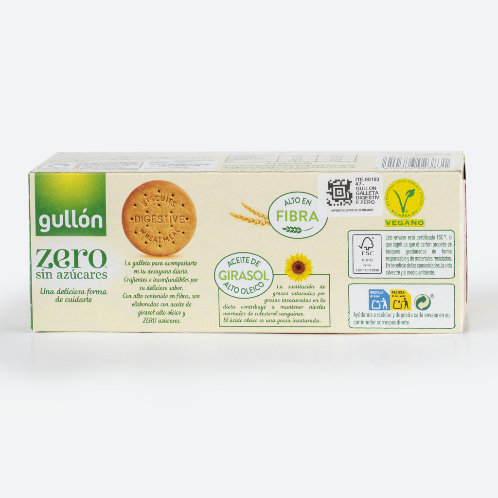 GULLON GALLETA DIGESTIVE ZERO 400G