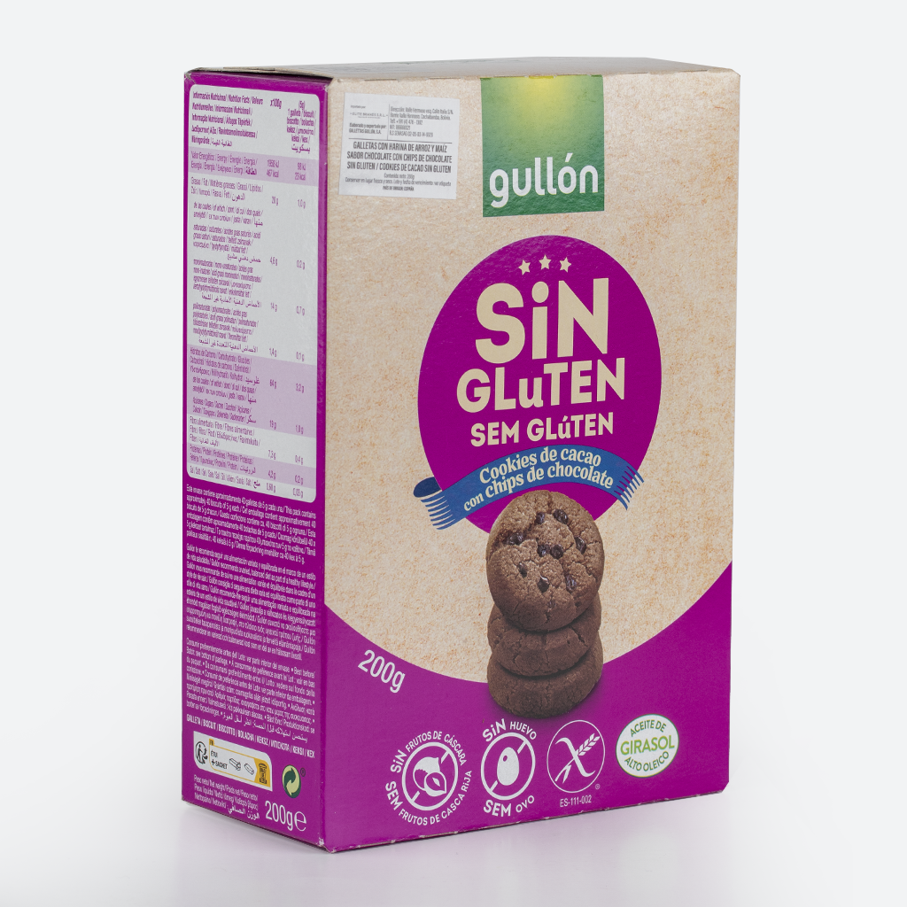 GULLON GALLETA COOKIES DE CACAO SIN GLUTEN 200G