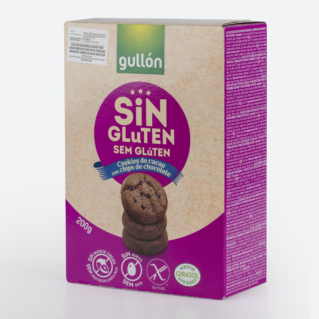 GULLON GALLETA COOKIES DE CACAO SIN GLUTEN 200G