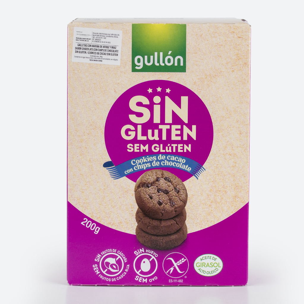 GULLON GALLETA COOKIES DE CACAO SIN GLUTEN 200G