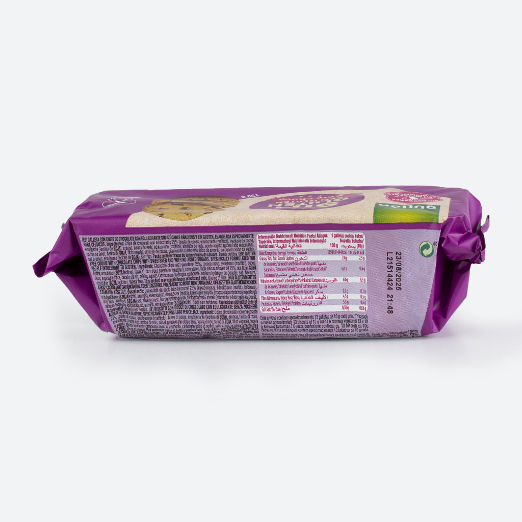 GULLON GALLETA CHIP CHOCO SIN GLUTEN 130G