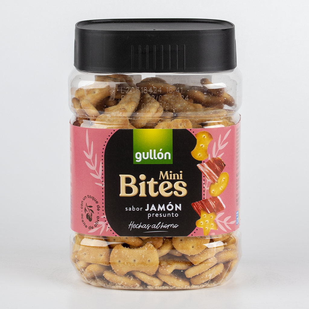 GULLON GALLETA MINI BITES JAMON 250G