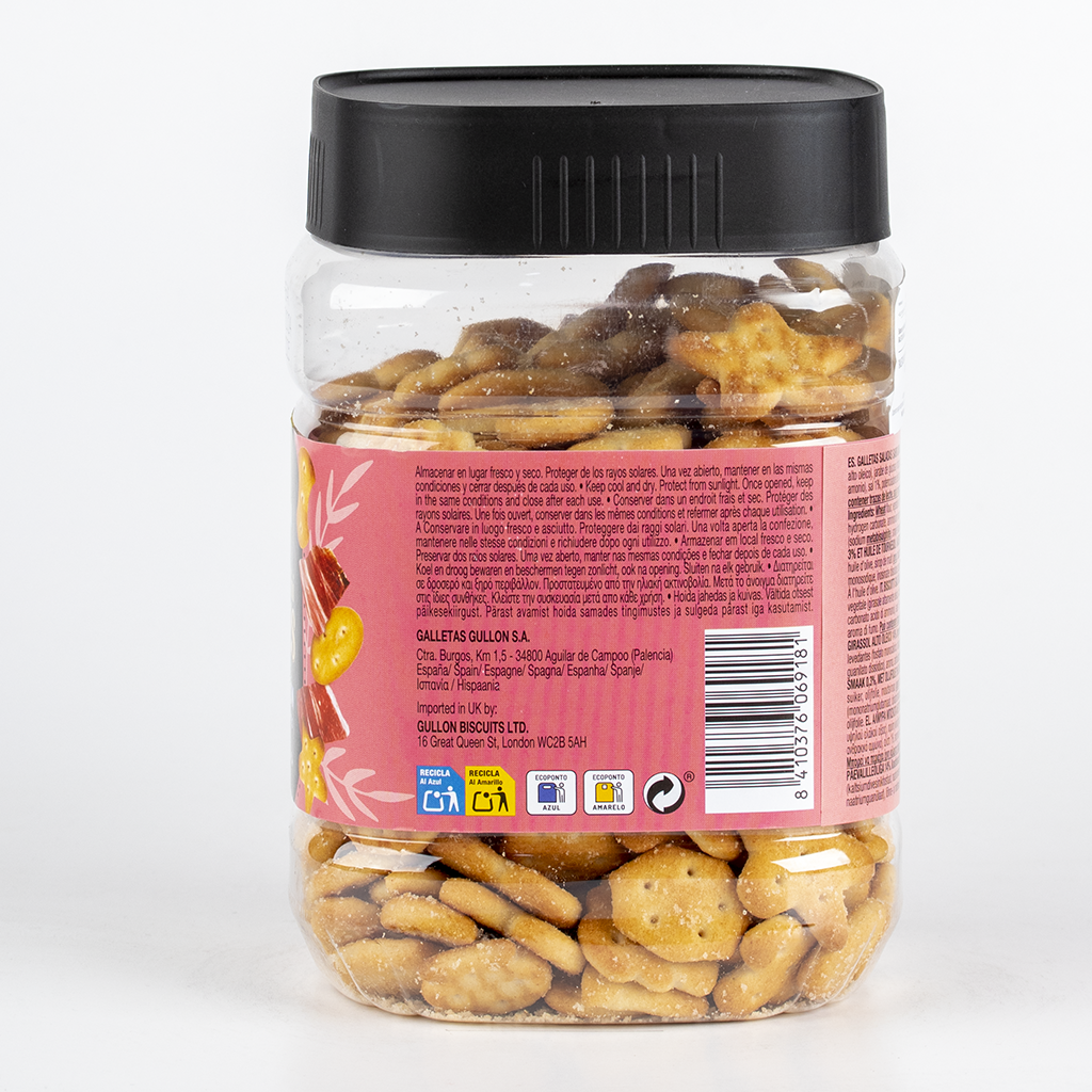 GULLON GALLETA MINI BITES JAMON 250G