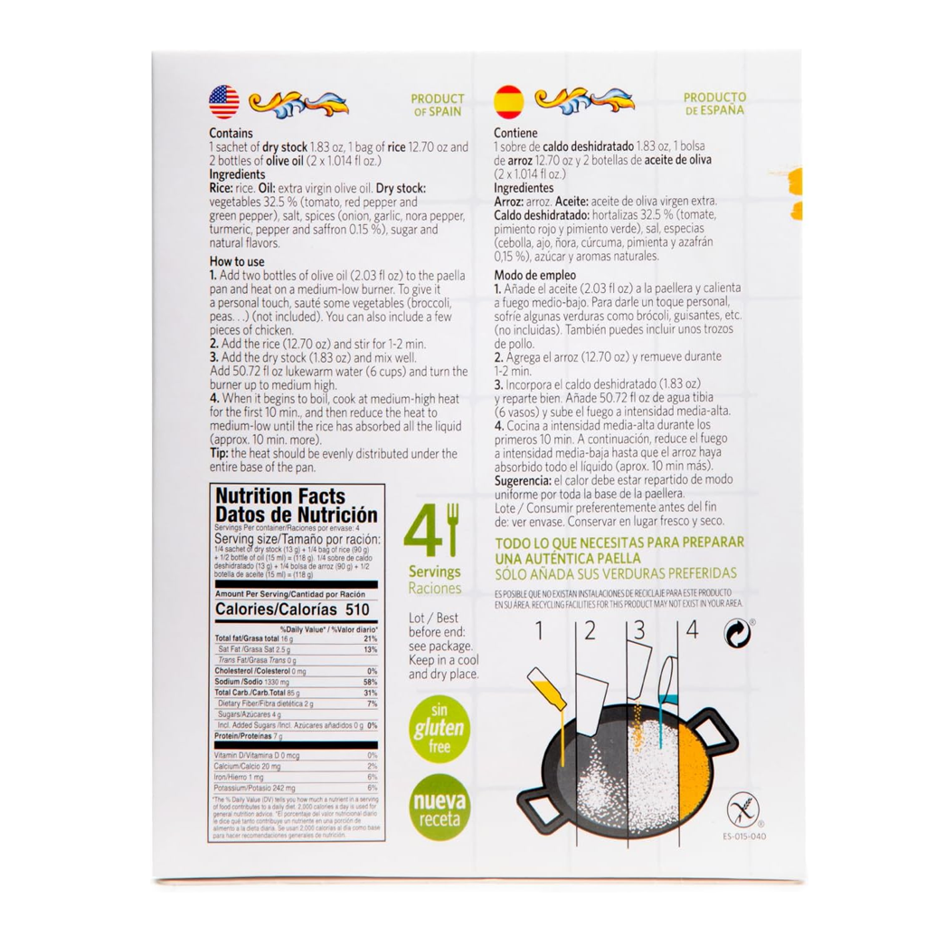 CAR. PAELLA KIT VERDURA 492G ESTUCHE – 4 RACIONES
