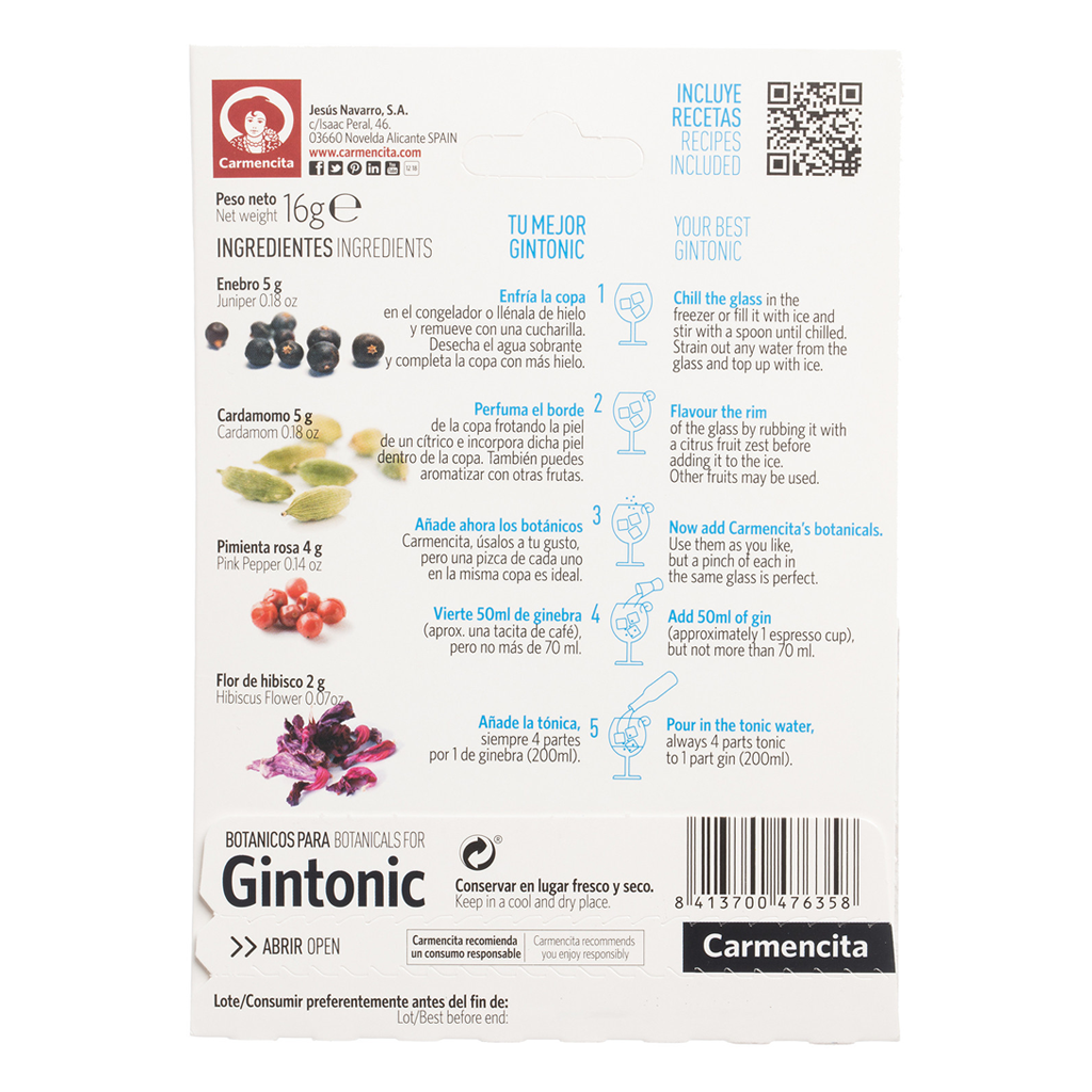 CAR. BOTANICOS GINTONIC 16G BLISTER