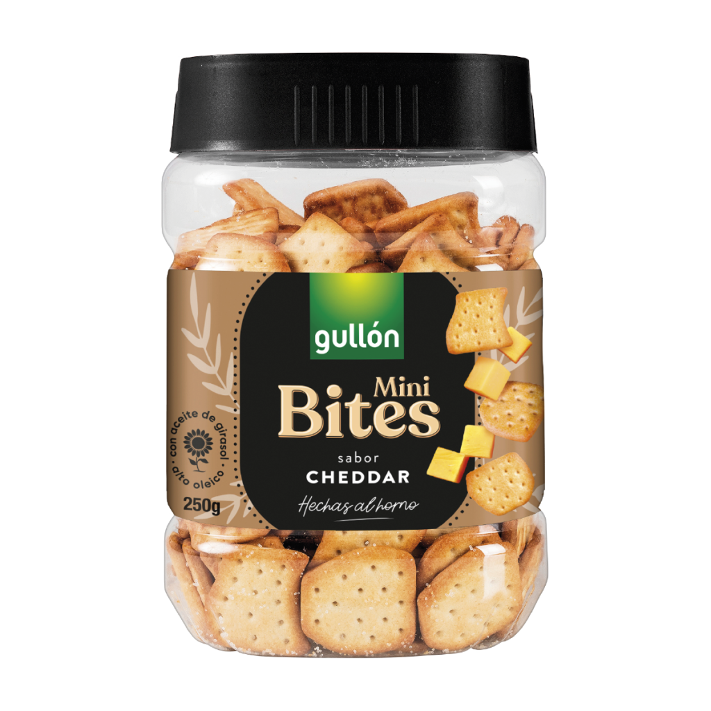 GULLON GALLETA MINI BITES CHEDAR CHEESE 250G