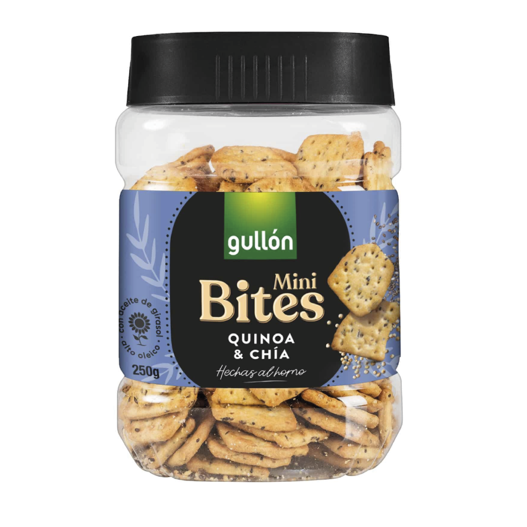 GULLON GALLETA MINI BITES QUINOA CHIA 250G